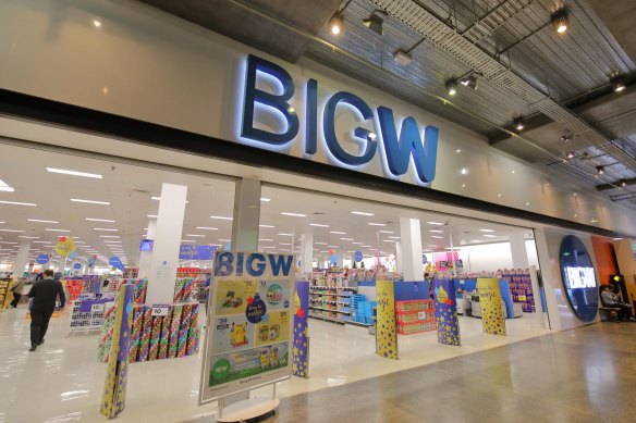 The Big W department store brand is owned by Woolworths.
