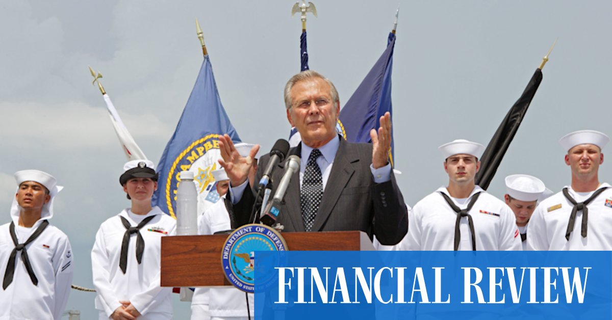 Rumsfeld: a cunning leader who oversaw a ruinous Iraq war - Vimarsana News