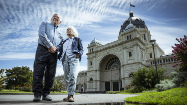 Stan Capp and Pam Lyons are concerned about development around the Royal Exhibition Building.