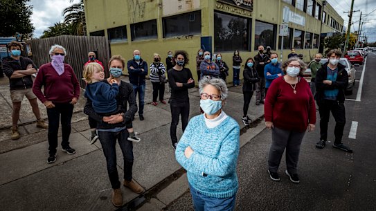 Andrea Bunting and fellow Brunswick locals are opposed to the Bunnings plans.