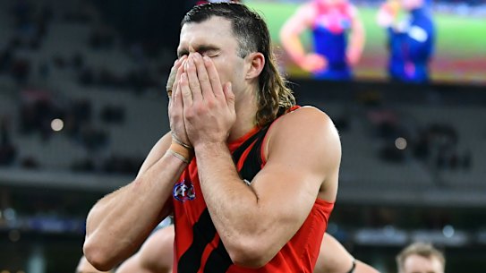 One that got away: Sam Draper looks dejected after the defeat.