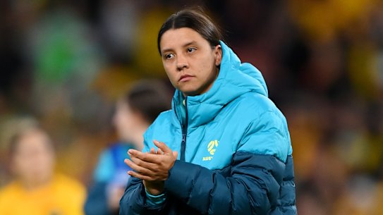 Sam Kerr again sat on the sidelines in Australia’s group-stage loss to Nigeria.