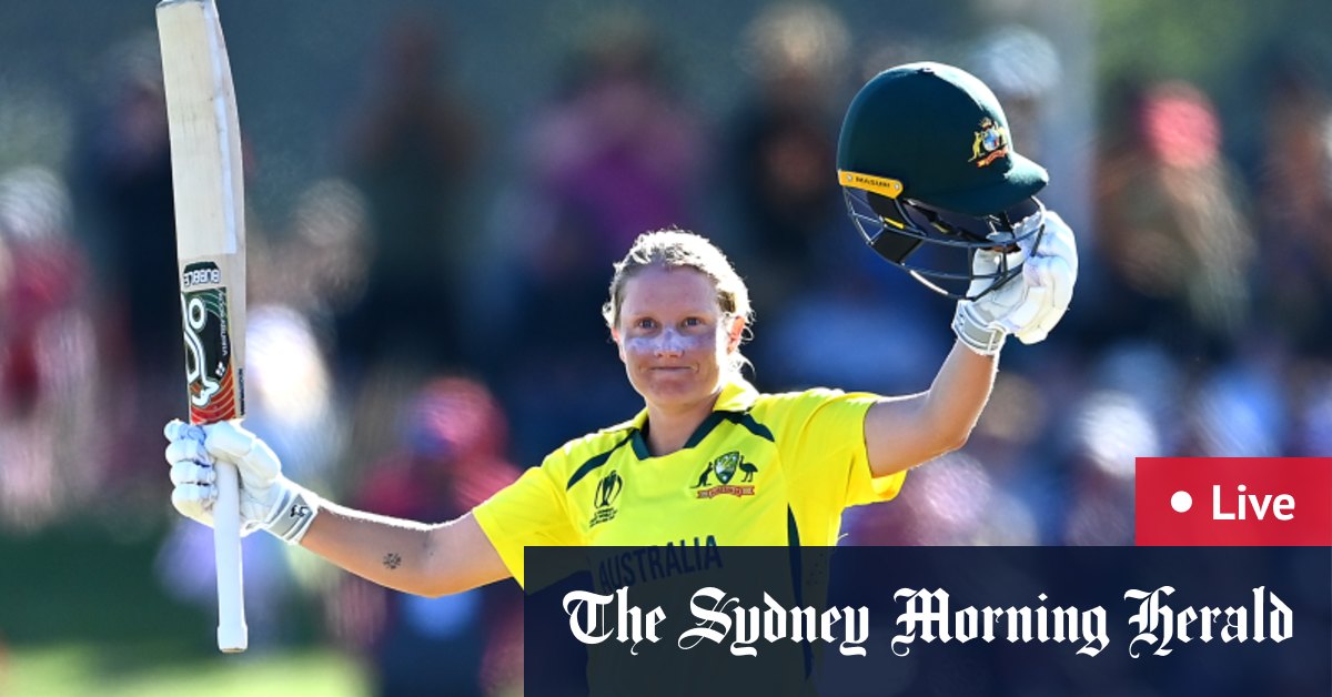 Cricket-Weltcup-Finale LIVE: Healy verstärkt sich, während Australien eine große Bilanz einfährt – Sydney Morning Herald