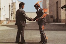 The famous cover of “Wish You Were Here” with stuntman Ronnie Rondell Jr on fire.