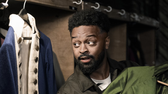 Am I on? Jimmie JJ Jeter waits for the call backstage at Hamilton.