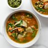 Sarah Pound’s spiced vegetable and chickpea soup.