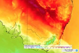 Parts of NSW could experience extreme fire danger ratings on Thursday as a burst of hot and windy weather affects the state.
