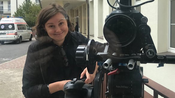 On the set of Lessons Of Love: co-director Kasia Mateja.