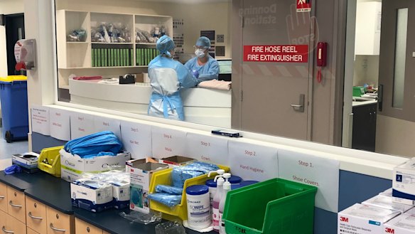 The COVID Red ICU at RPA Hospital. 