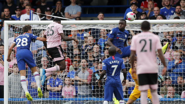 Wilfred Ndidi equalises for Leicester against Chelsea at Stamford Bridge on Sunday.