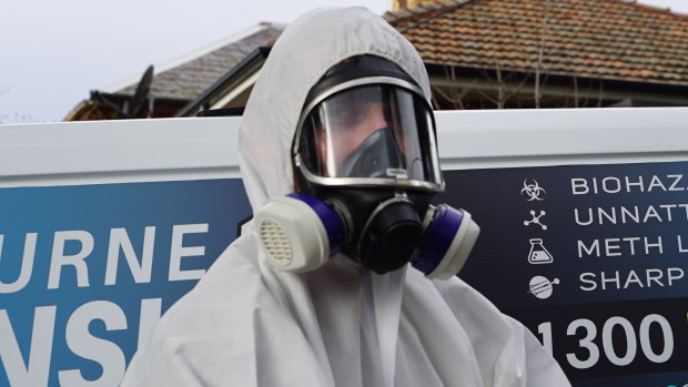 Meth Lab Cleaners Australia director Josh Marsden, who says methamphetamine contamination in some houses is so bad, everything has to be stripped out and replaced.