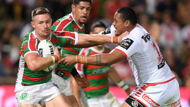 Lightning quick: South Sydney's Damien Cook is one of the fastest hookers to have played the game.