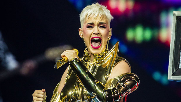 Katy Perry, pictured performing in Perth in August, is 2018's highest-paid woman in music.