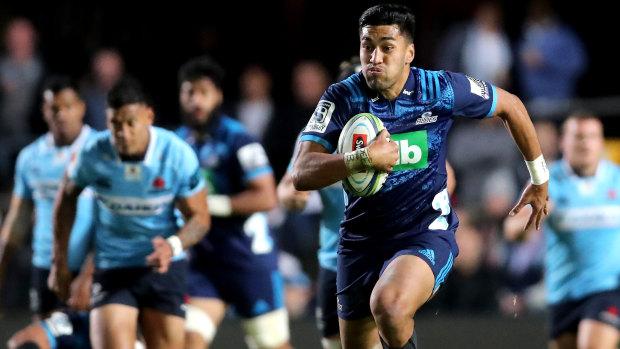 Linchpin: The Waratahs won't be lining up against Blues winger Rieko Ioane this weekend. 