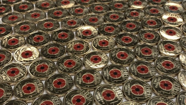 The new $2 coin marking the armistice of World War 1 and featuring a poppy.