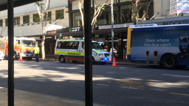 The pedestrian was hit in Brisbane's CBD during peak hour.