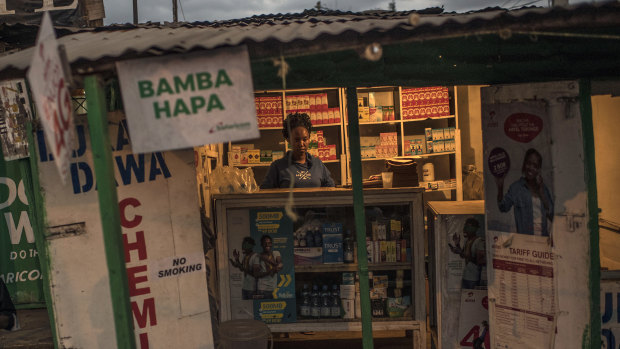 A pharmacy in Kibera, a sprawling impoverished community in Nairobi.