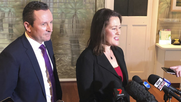 Premier Mark McGowan announces Tania Lawrence as Darling Range's new Labor candidate.