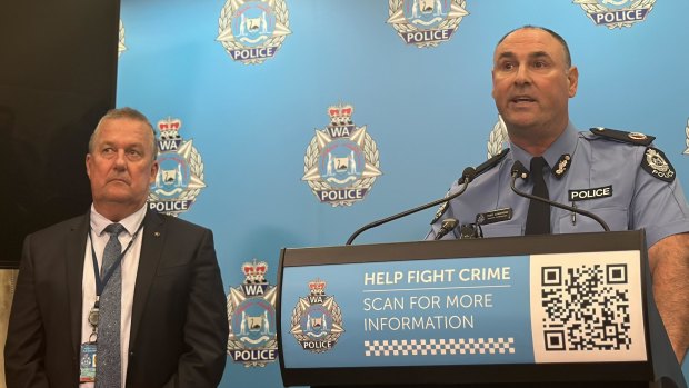 Assistant Commissioner Tony Longhorn and Detective Superintendent John Hutchison from the serious and organised crime division.