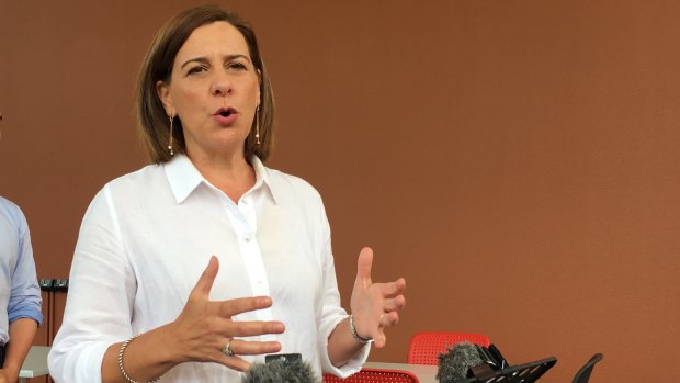 A crackdown on crime is part of opposition leader Deb Frecklington's three-point election pitch - with health and jobs.