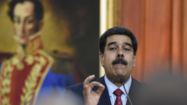 Nicolas Maduro, Venezuela's President, speaks during a televised press conference in Caracas on Friday.