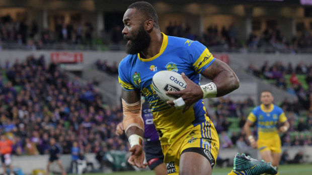 It's not over: Semi Radradra was a try-scoring machine for the Eels.