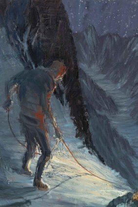In "Night climbing", as in McLeod's other pieces in this series, rope serves as a through-line between works.