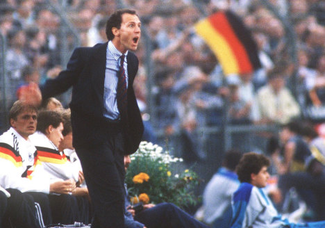 Beckenbauer at a West Germany-Italy clash in 1988.