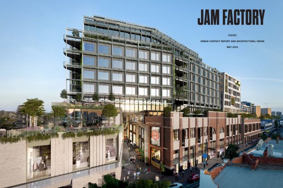 A render of how the Jam Factory will look after the redevelopment.