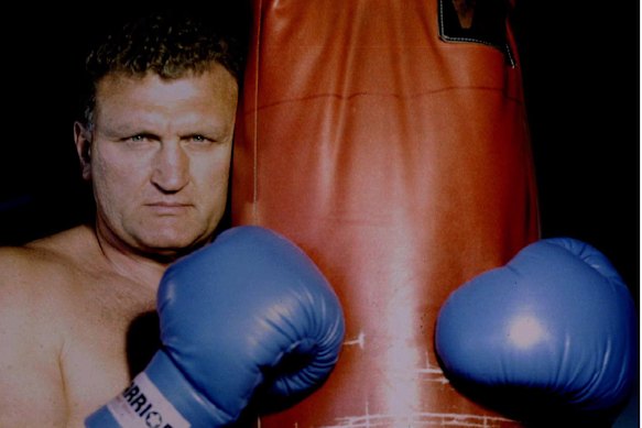 “Aussie” Joe Bugner in his gym on the Gold Coast in 2000.
