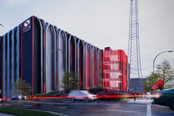Renders of the NEXTDC S3 data centre located in Artarmon on Sydney’s lower North Shore, with Multiplex to deliver stage 1