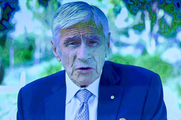 Channel Seven owner Kerry Stokes beams in from the West Australian bush to pay tribute to the philanthropist.