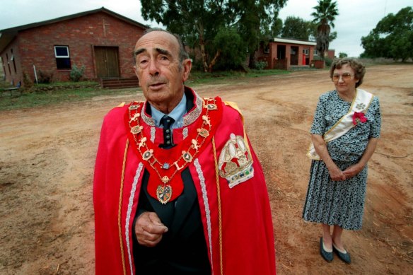 Prince Leonard Casley, the founder of Hutt River Province, with his wife Shirley. 