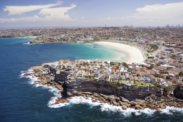 Houses for sale near Bondi Beach are few and far between, with fewer than 20 sold over the year to March.