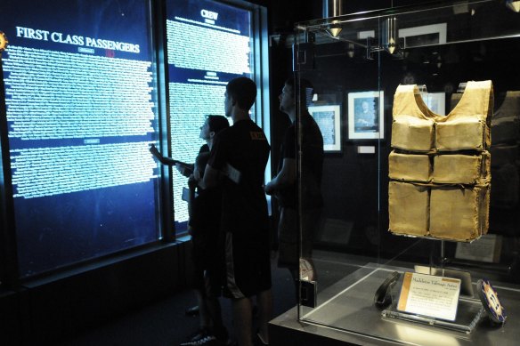 Visitors at the Titanic Museum in the US state of Tennessee in 2012.