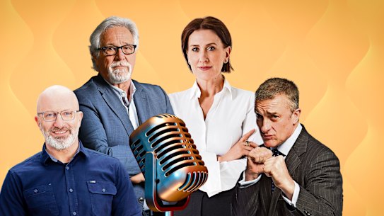 Melbourne radio is being shaken up. Rafael Epstein, Neil Mitchell, Virginia Trioli and Tom Elliott.