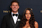 Kalyn Ponga of the Newcastle Knights and Mimi Bowell.