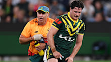 Mitchell Moses suffered an apparent calf injury.