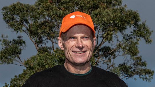 Richard Scolyer after completing Parkrun number 250.