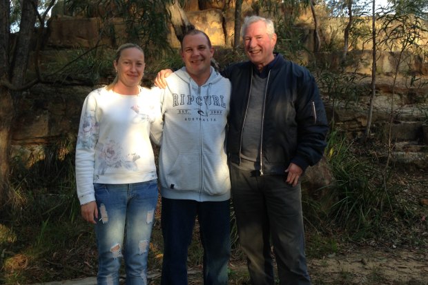 Greenwood with her brother Robert Higgins and father Don Greenwood.