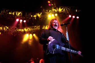 Meat Loaf pumping out the noise live at the Glasshouse on a visit to Australia.