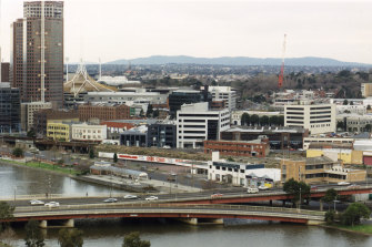 âNastyâ: a view of Southbank and Kings Way in 1993 before the casino was built.