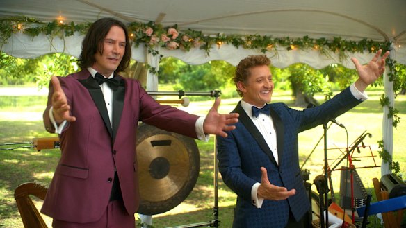 Bill and Ted have returned as middle-aged husbands and fathers suffering a shared mid-life crisis.