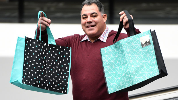 Mal Meninga calls on shoppers to bring their own bags when they go shopping.
