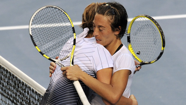 In a match that lasted 4 hours 44 minutes, Francesca Schiavone beats Svetlana Kuznetsova 16-14 in a three-hour long third set during the Australian Open in 2011.