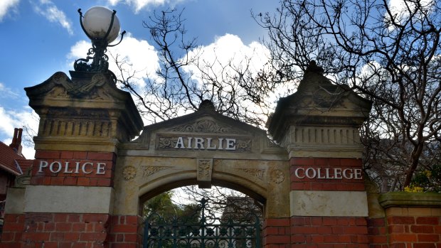 The gates of Airlie Police College and conference centre.