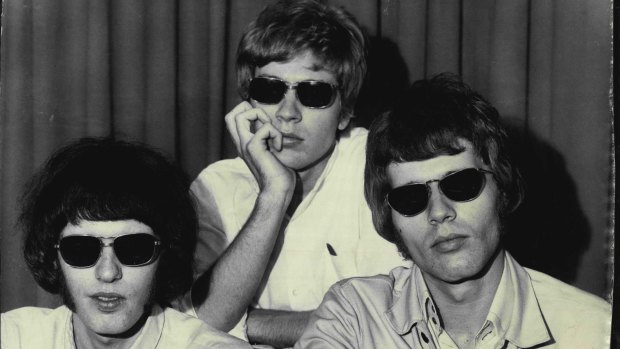 Scott Walker (centre), with the Walker Brothers in Sydney in 1967.