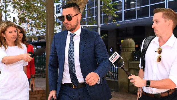 Salim Mehajer arrives at Sydney's Central Local Court on Wednesday morning.