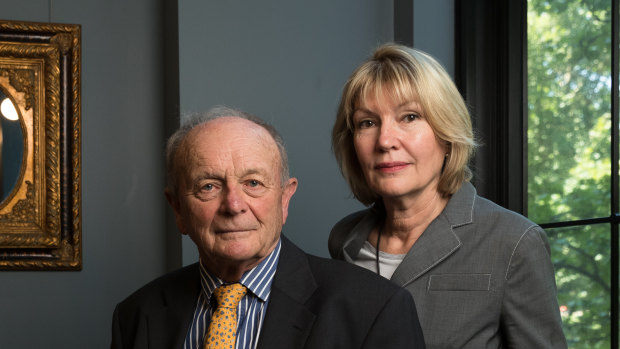 Harvey Norman chairman Gerry Harvey and chief executive Katie Page.