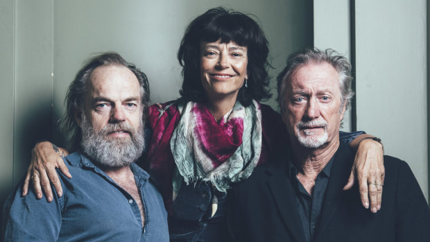 Hugo Weaving, Rachel Ward and Bryan Brown at the launch of the Sydney Film Festival program.